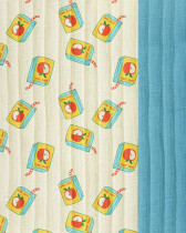 Tissu Matelassé Double Gaze Motif Pomme
