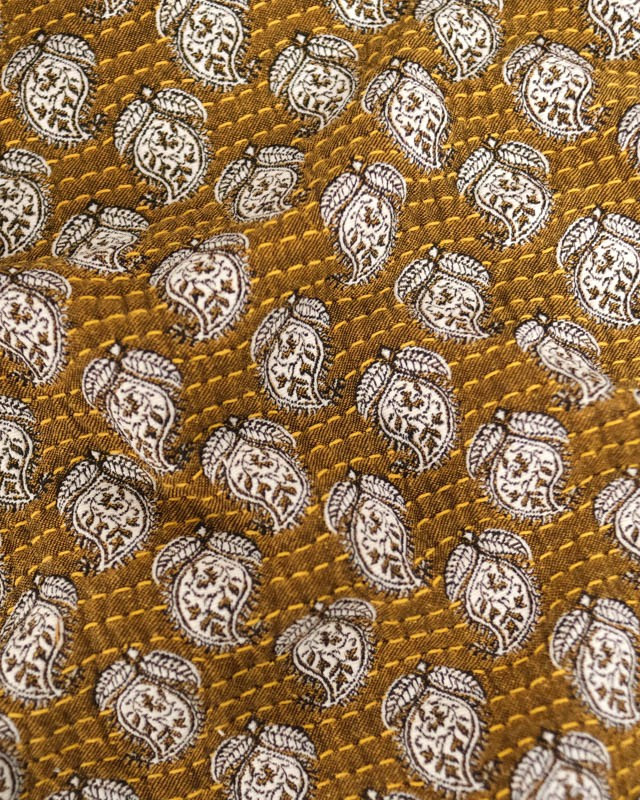 Tissu Jacquard Allover Bombay Safran - Mercerine