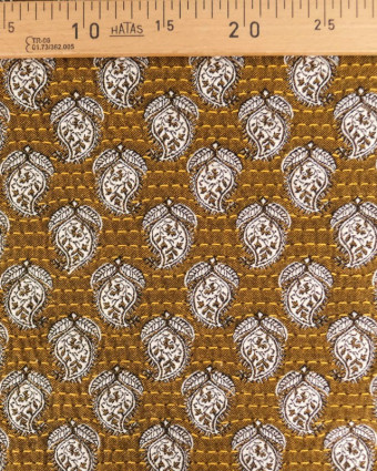 Tissu Jacquard Allover Bombay Safran - Mercerine