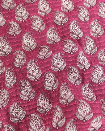 Tissu Jacquard Allover Bombay Fuchsia - Mercerine