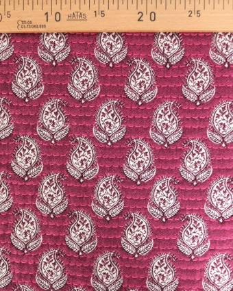 Tissu Jacquard Allover Bombay Fuchsia - Mercerine