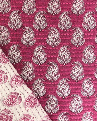 Tissu Jacquard Allover Bombay Fuchsia - Mercerine