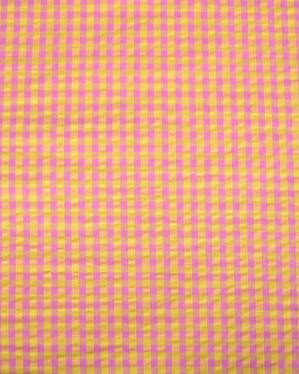 Seersucker Vichy Jaune Bonbon