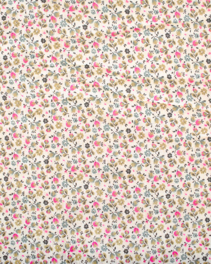Tissu Double Gaze Imprimée Petites Fleurs - Mercerine