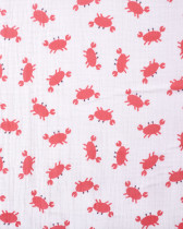 Tissu Double Gaze Imprimée Crabe