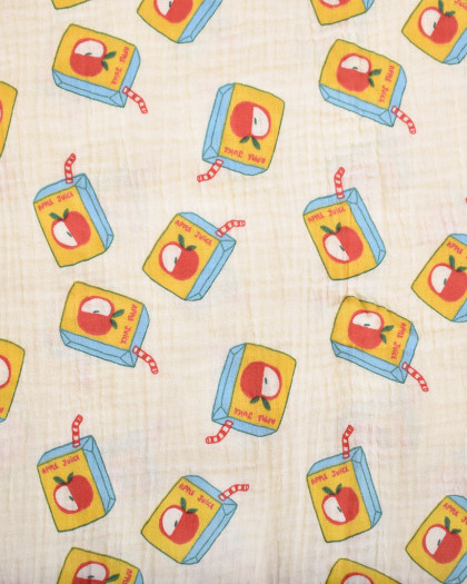 Tissu Double Gaze Imprimée Soda - Mercerine