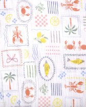 Tissu Double Gaze Imprimée Sardaigne