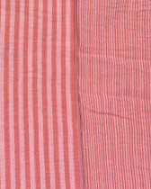 Tissu Double Gaze Rayures Rouge