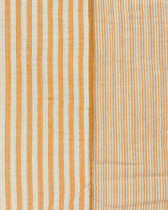 Tissu Double Gaze Rayures Ocre