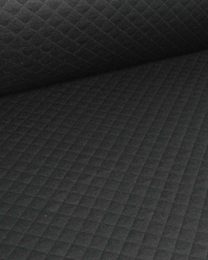 Tissu Jersey Matelassé Noir