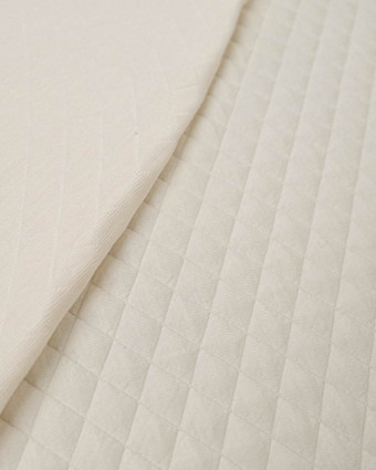 Tissu Jersey Matelassé Crème - Mercerine