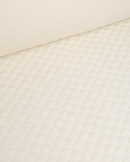 Tissu Jersey Matelassé Crème