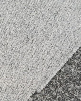 Tissu Lainage Texturé Gris - Mercerine