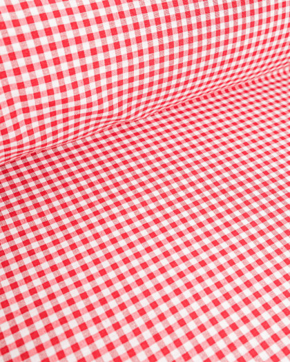 Tissu Vichy Petits Carreaux - 280cm - Rouge