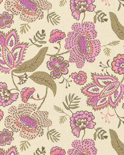 Tissu Coton Imprimé Fleurs des Champs - Mercerine