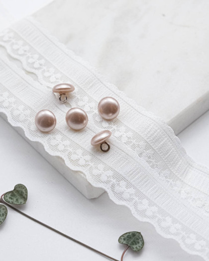 Bouton Mariage Effet Nacre Rose