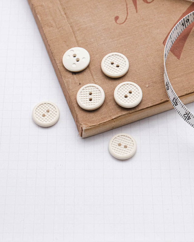 Bouton Effet Nid d'Abeille Beige - Mercerine