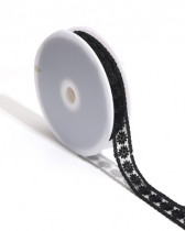 Broderie Fleurs sur Tulle - Noir