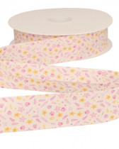 Biais coquillages - Rose, Bleu