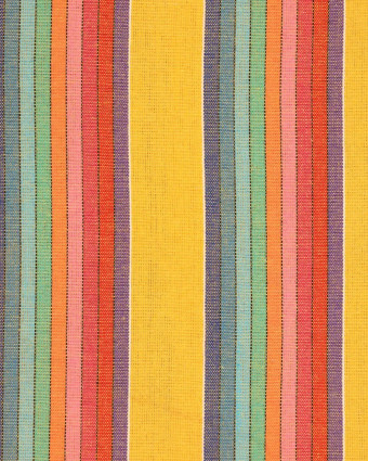 Toile Rayée Multicolore Moutarde Rayures - Mercerine