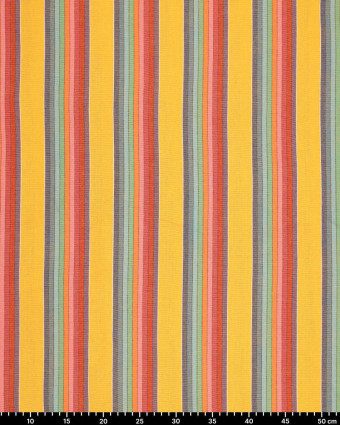 Toile Rayée Multicolore Moutarde Rayures - Mercerine