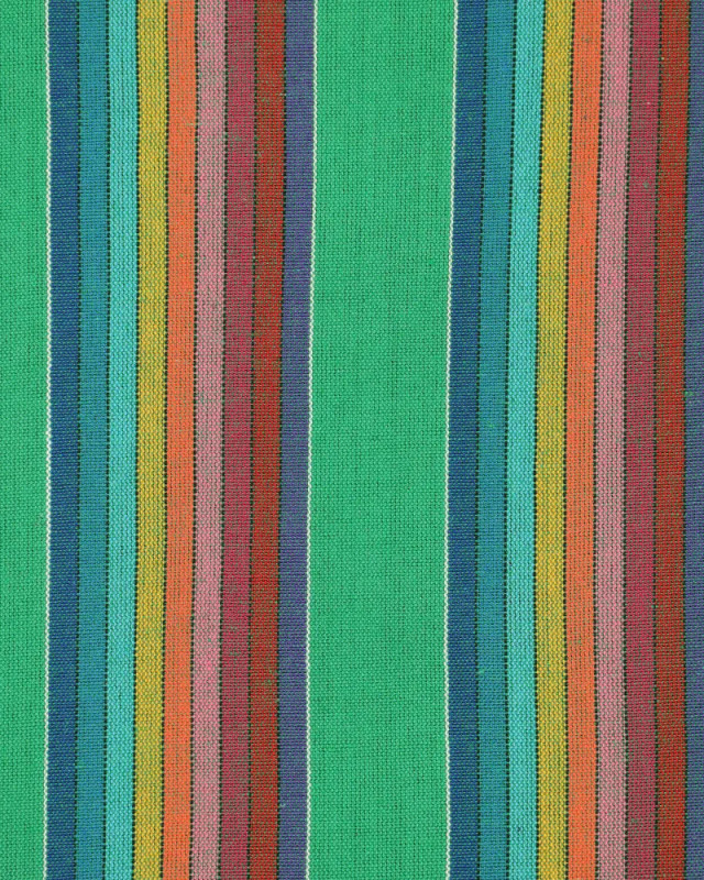 Toile Rayée Multicolore Vert Rayures