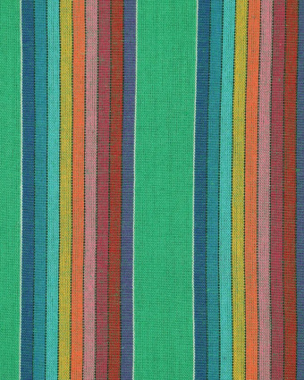 Toile Rayée Multicolore Vert Rayures