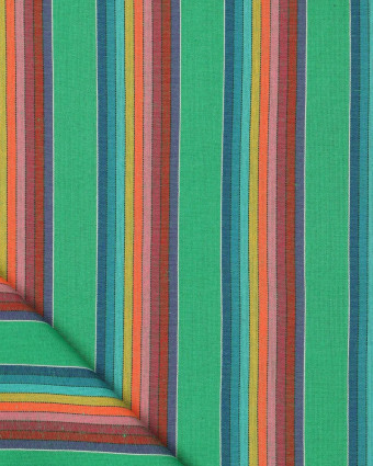 Toile Rayée Multicolore Vert Rayures