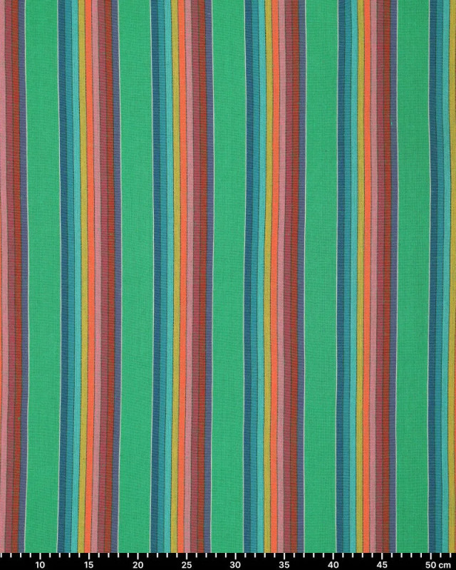 Toile Rayée Multicolore Vert Rayures