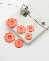 Bouton Polyester Brillant - Orange