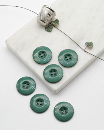 Bouton Polyester Brillant - Vert - Mercerine