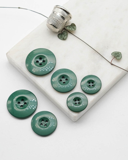 Bouton Polyester Brillant - Vert