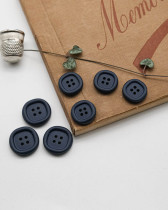 Bouton Nylon à Rebord - Bleu