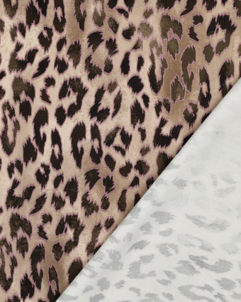 Viscose Stretch Imprimé Digital Léopard Kaki - Mercerine