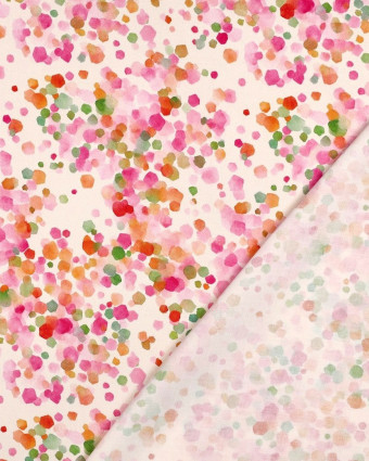 Viscose Satin Imprimé Digital Bubble Rose - Mercerine