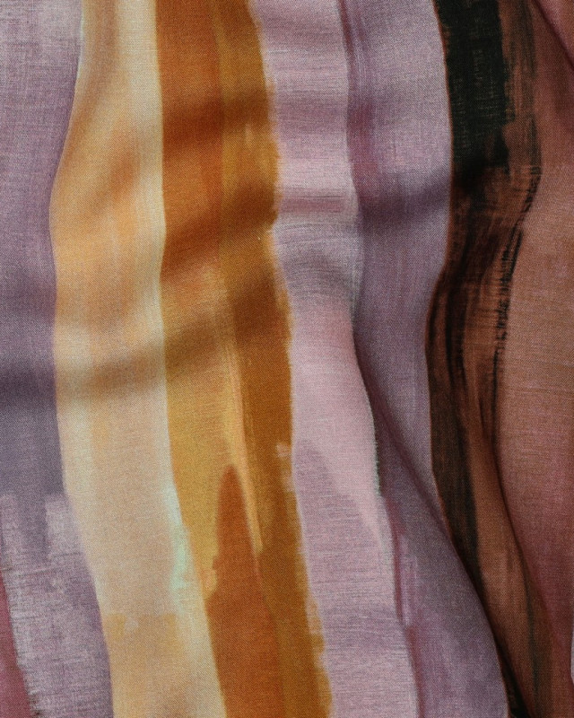 Viscose Imprimé Digital Rayures Vieux Rose - Mercerine