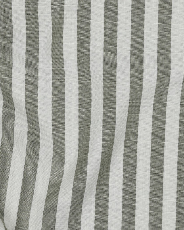 Viscose Effet Lin Rayures Sauge - Mercerine