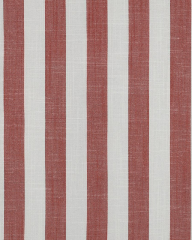 Viscose Effet Lin Grandes Rayures Marsala - Mercerine