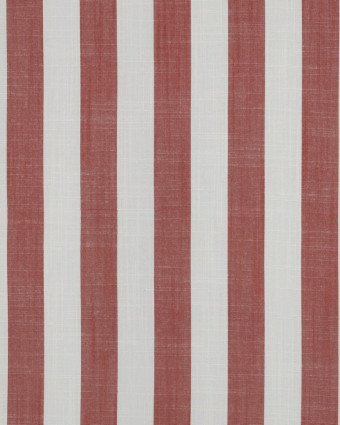 Viscose Effet Lin Grandes Rayures Marsala - Mercerine