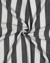 Viscose Effet Lin Grandes Rayures Bleu Marine