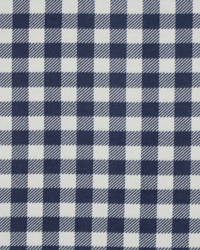 Tissu Flanelle à Carreaux Bleus - Mercerine