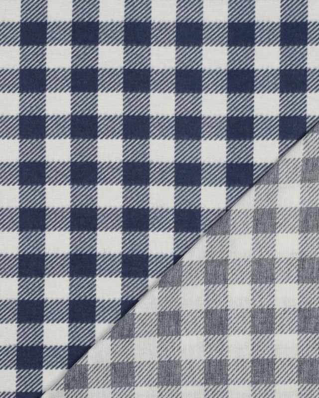 Tissu Flanelle à Carreaux Bleus - Mercerine