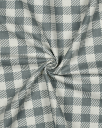 Tissu Flanelle à Carreaux Sauge - Mercerine