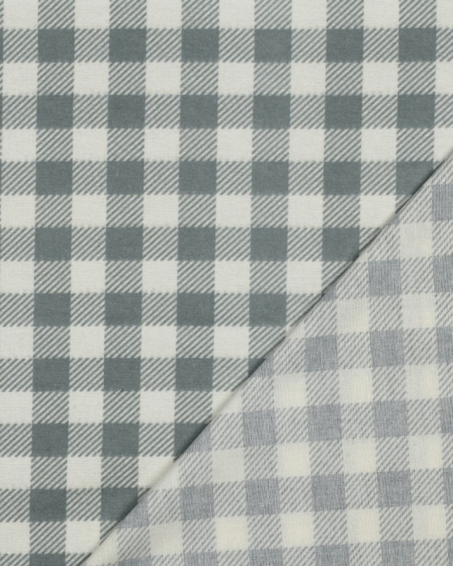 Tissu Flanelle à Carreaux Sauge - Mercerine