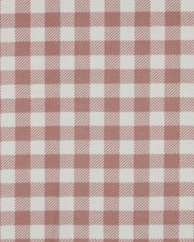 Tissu Flanelle à Carreaux Roses - Mercerine