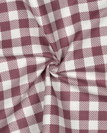 Tissu Flanelle à Carreaux Mauve - Mercerine