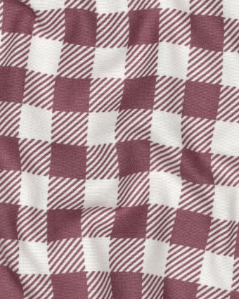 Tissu Flanelle à Carreaux Mauve - Mercerine
