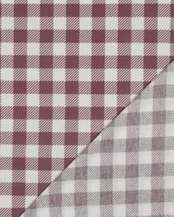 Tissu Flanelle à Carreaux Mauve - Mercerine