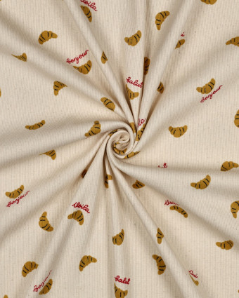 Jersey de Coton Côtelé Croissant - Mercerine