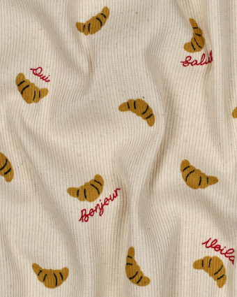 Jersey de Coton Côtelé Croissant - Mercerine
